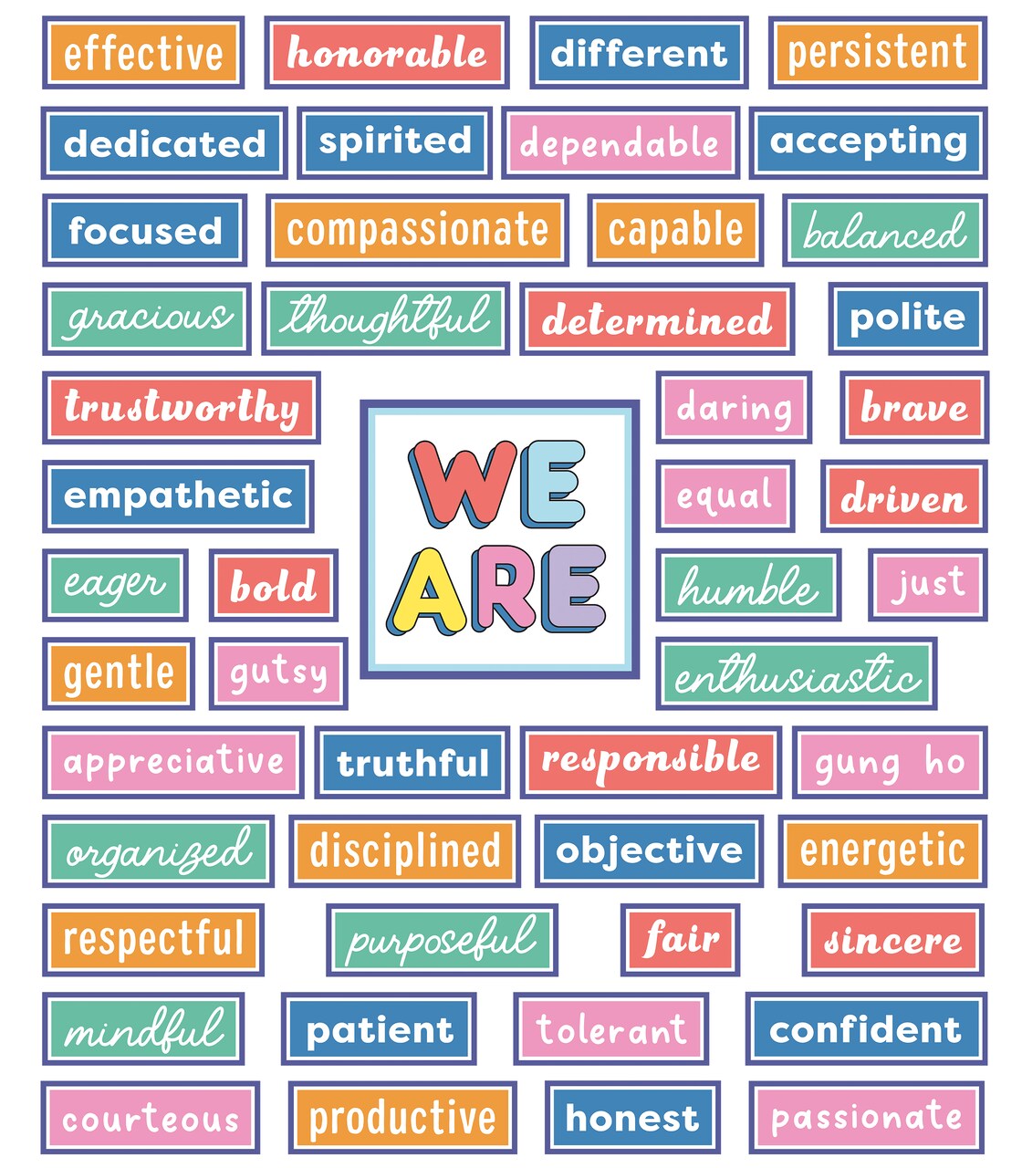 Carson Dellosa We Stick Together 52 pc Bundle Motivational Bulletin Board Set, Positive Affirmations and Reproducible Social Emotional Learning Activities, Growth Mindset Classroom Decor